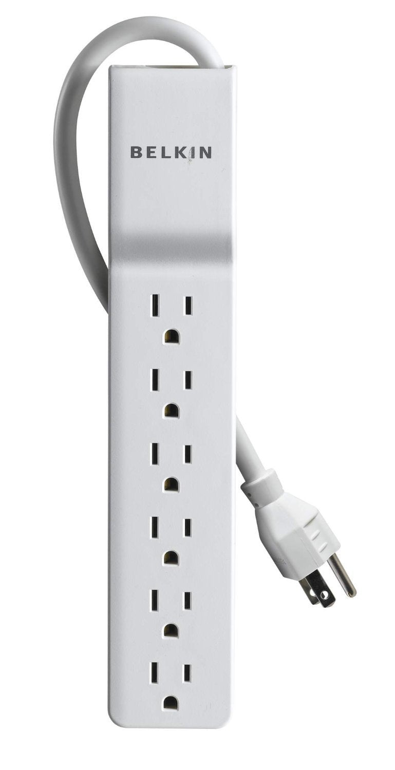 Belkin Home/Office Surge Protector, 6 AC Outlets, 10 ft Cord, 720 J, White