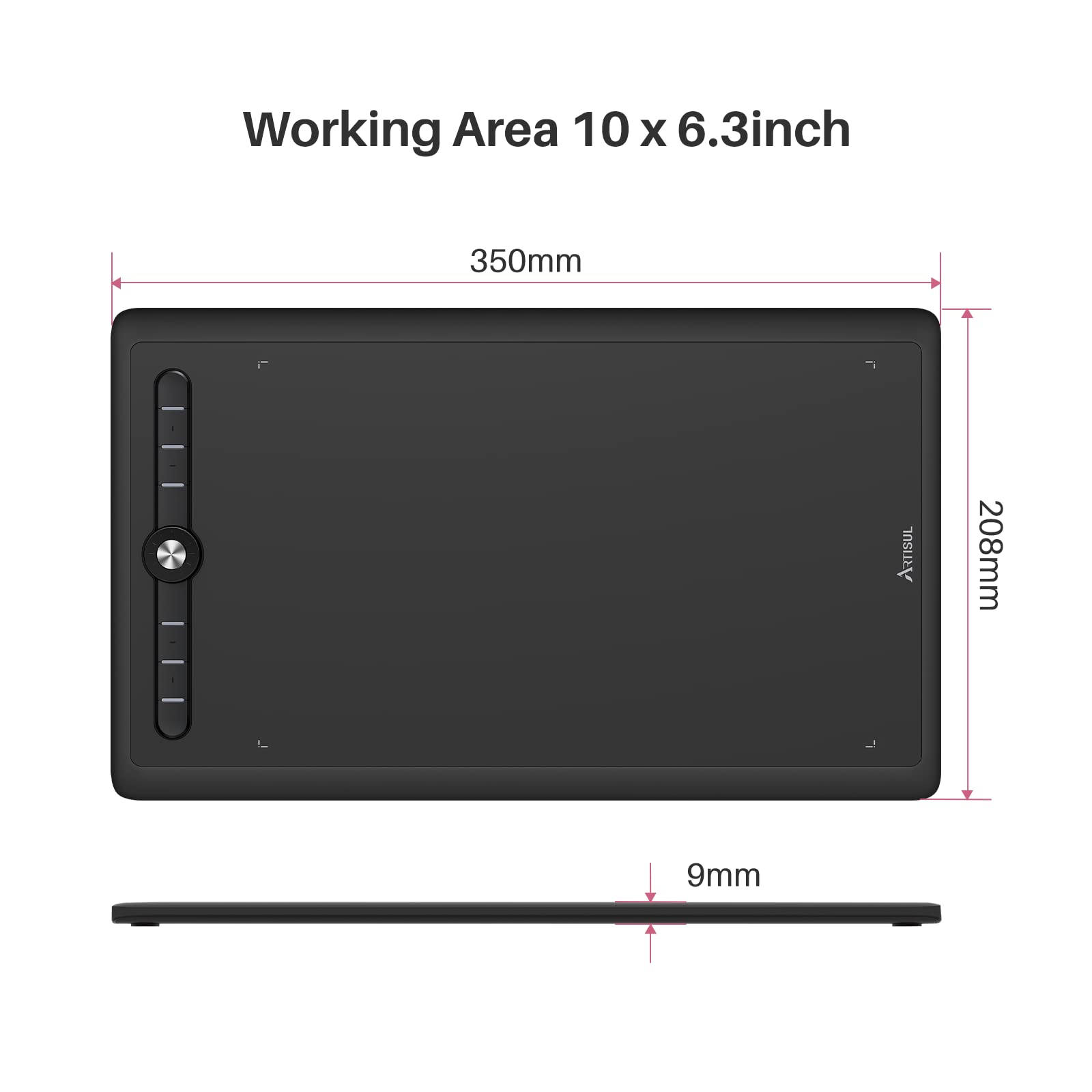 Artisul M0610 Pro Graphics Drawing Tablet 10X6Inch Drawing Tablet With 8192 Levels Pressure Battery Free Stylus 8 Customized Hot