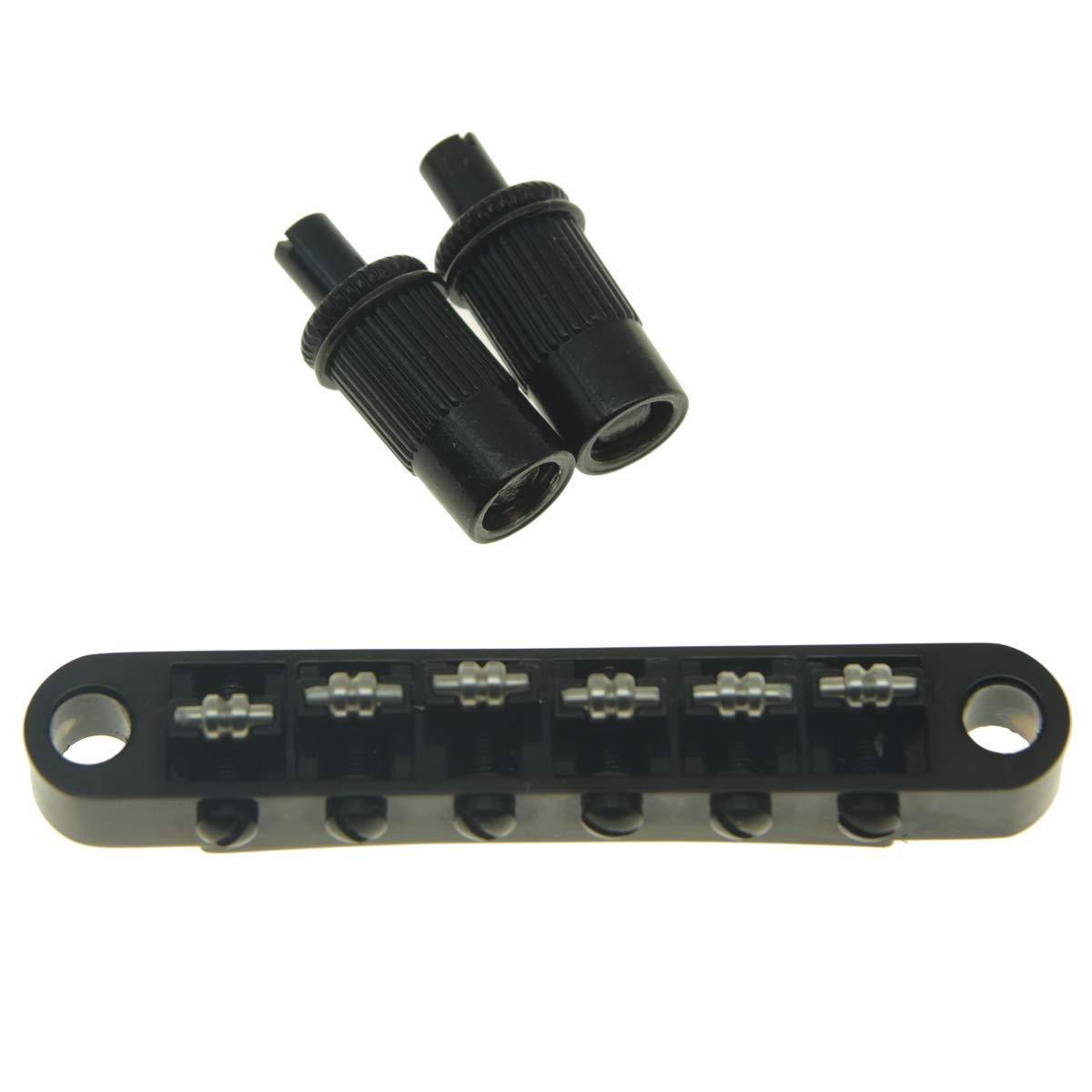 Dopro Guitar Roller Saddle Bridge Tune-O-Matic Bridge For Epiphone Les Paul,Sg,Dot,Bigsby Guitar With M8 Threaded Posts Black