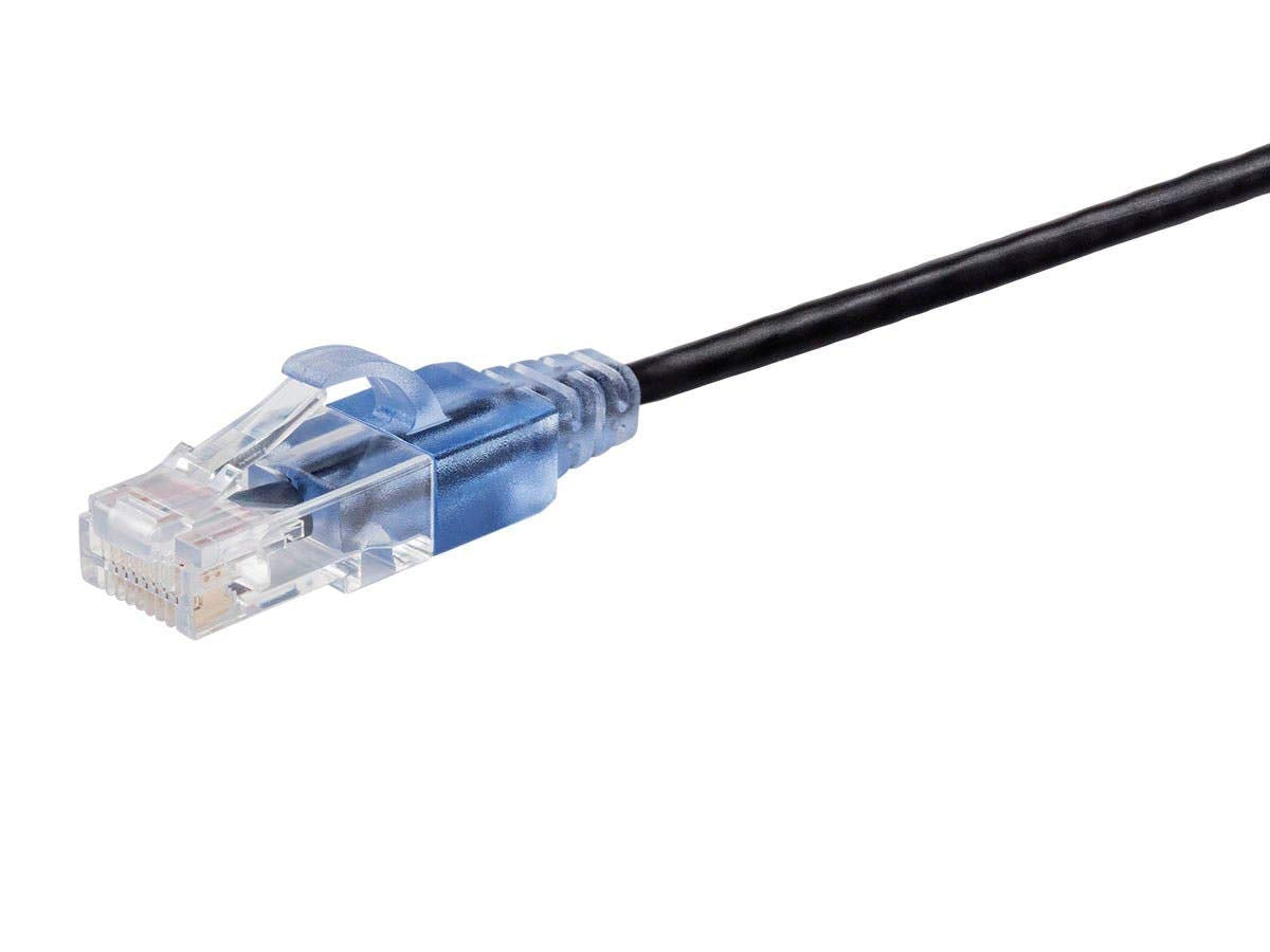 Monoprice Cat6A Ethernet Patch Cable   Snagless Rj45, 550Mhz, 10G, Utp, Pure Bare Copper Wire, 30Awg, 10 Pack, 14 Feet, Black