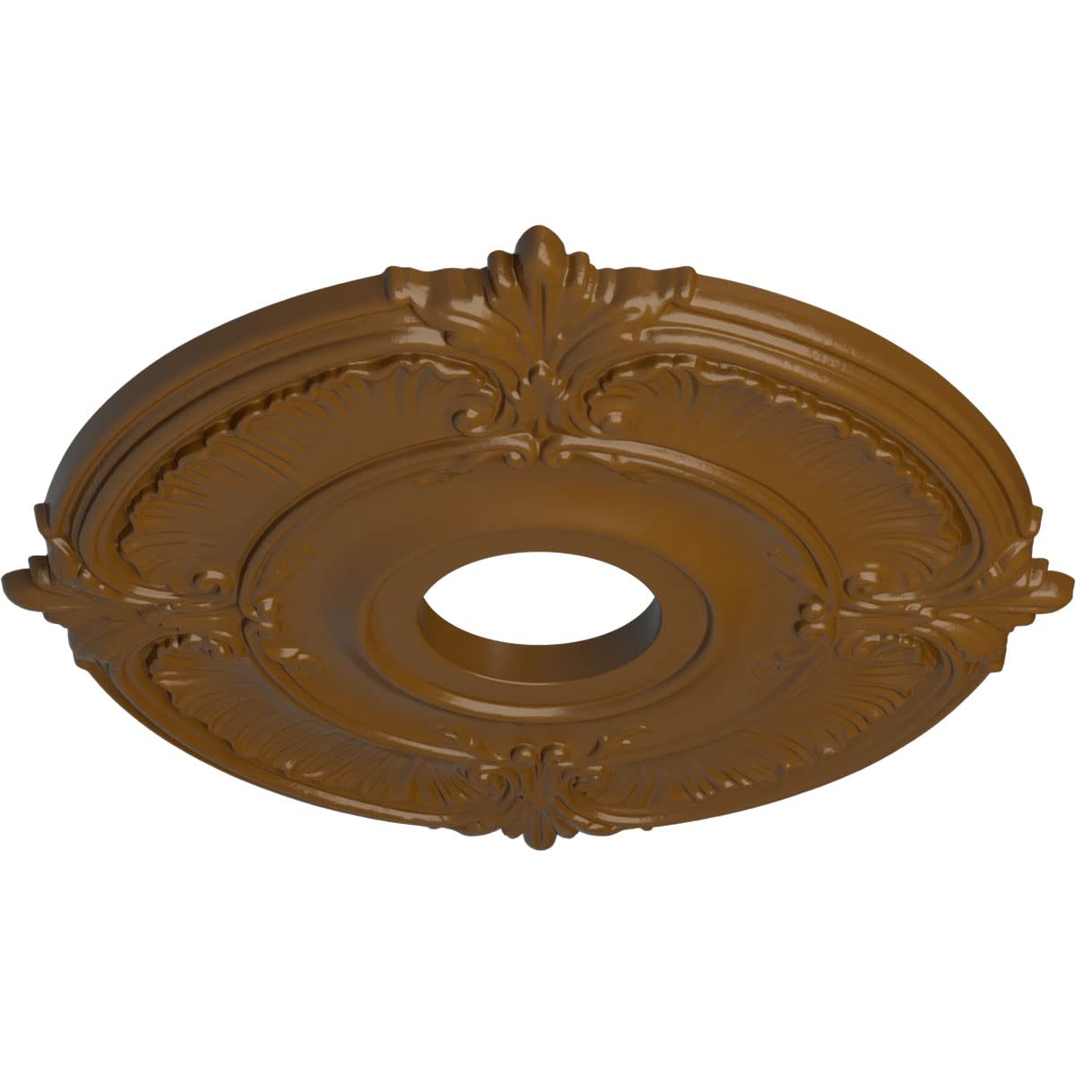 Ekena Millwork Cm18Atstf Attica Ceiling Medallion, 18''Od X 4''Id X 5/8''P (Fits Canopies Up To 5''), Hand Painted Smokey Topaz