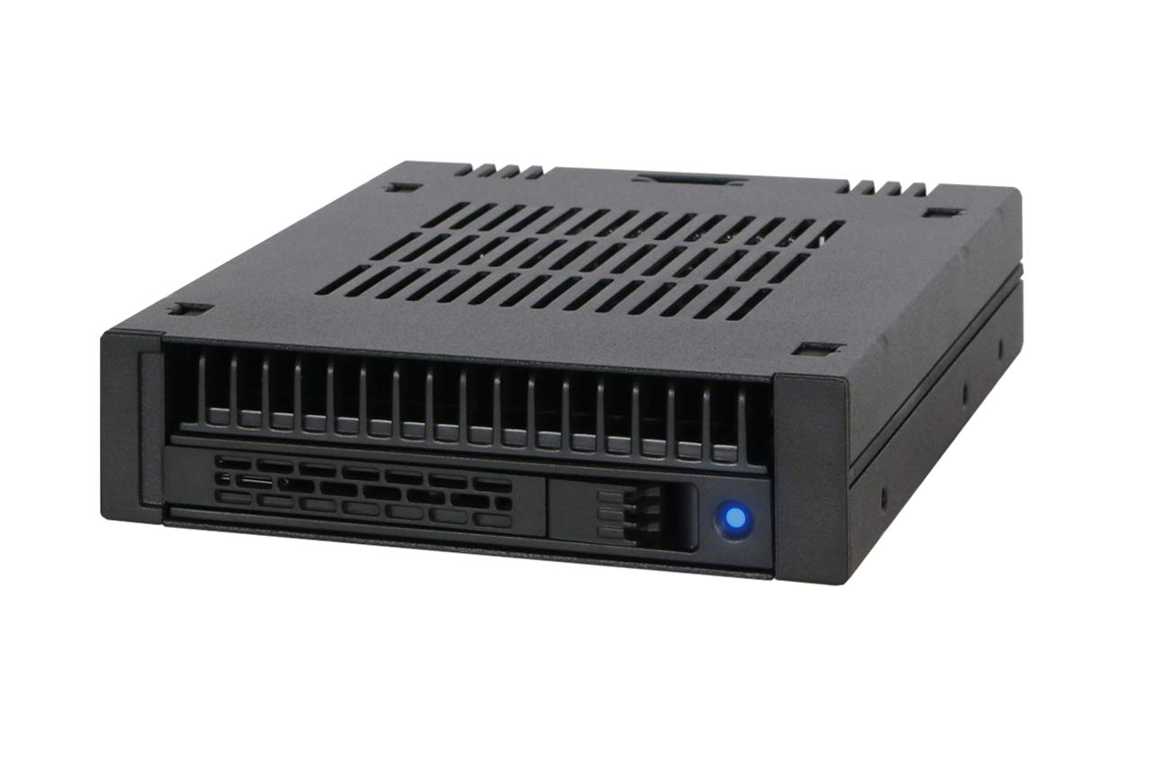 ICY DOCK 1 Bay 2.5 SAS/SATA HDD/SSD Tool-Less Enclosure for External 3.5 Bay | ExpressCage MB741SP-B