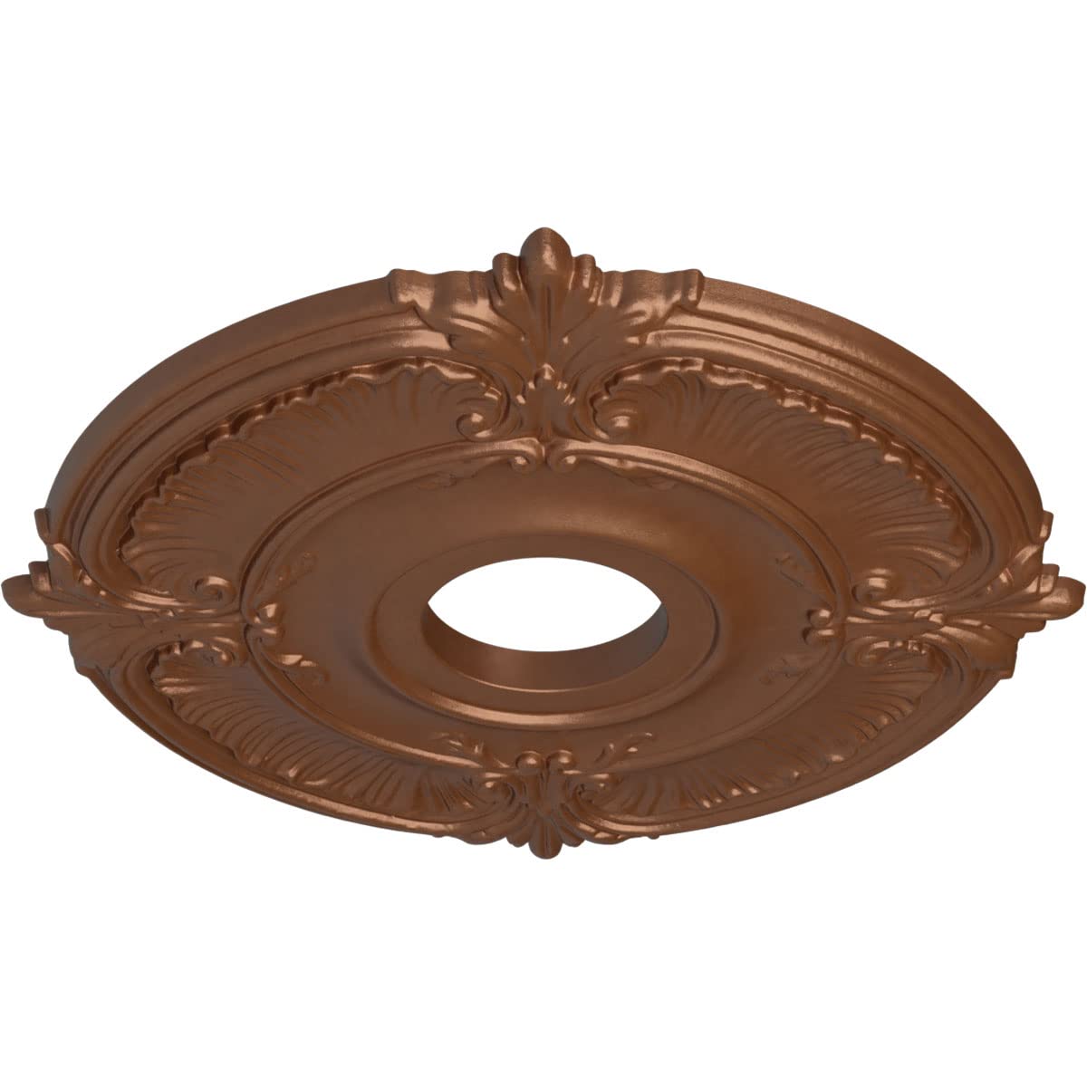 Ekena Millwork Cm18Atpos Attica Ceiling Medallion, 18''Od X 4''Id X 5/8''P (Fits Canopies Up To 5''), Hand Painted Polished Copp