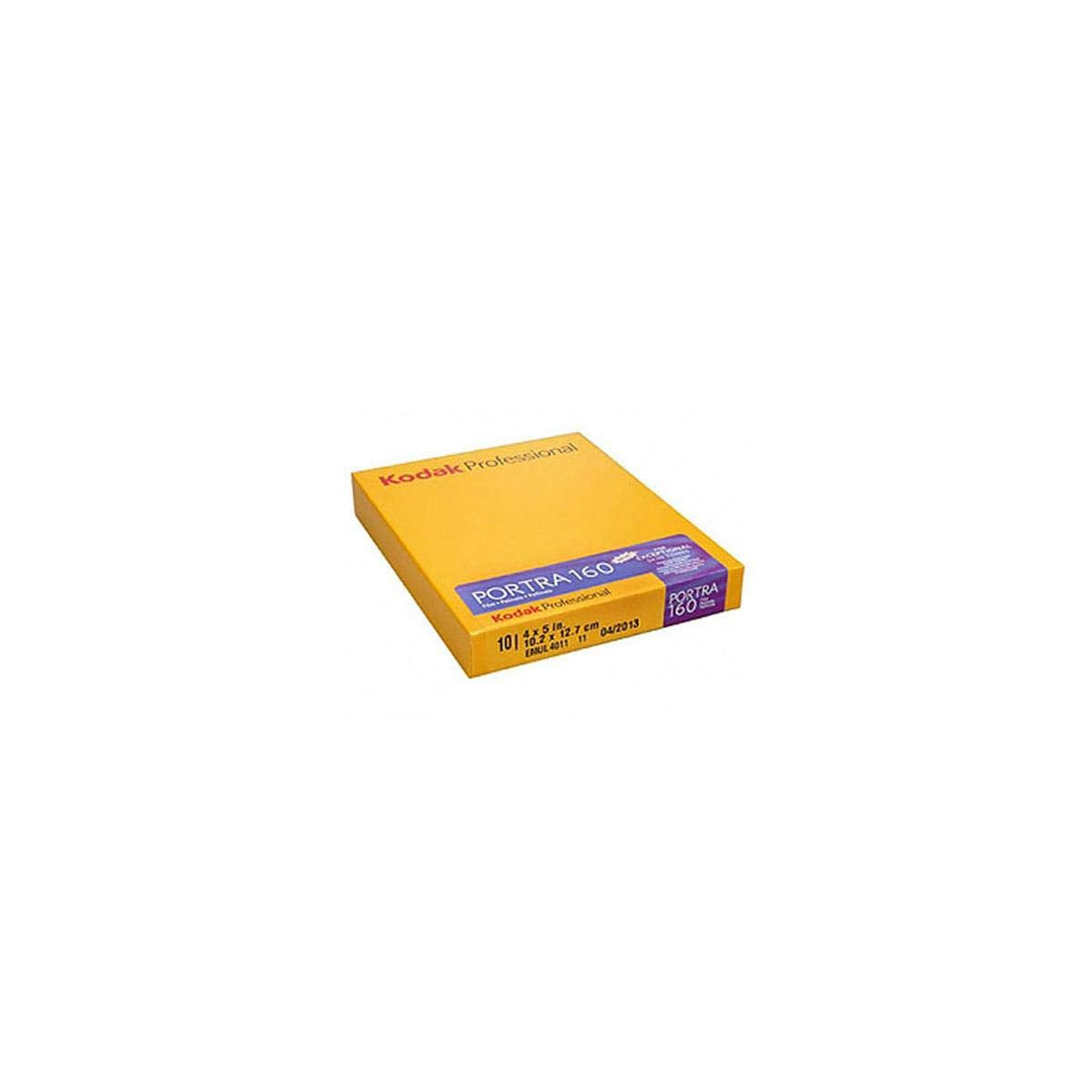 Kodak 1710516 Professional Portra Color Film, ISO 160, 4 x 5 Inches, 10 Sheets (Yellow)