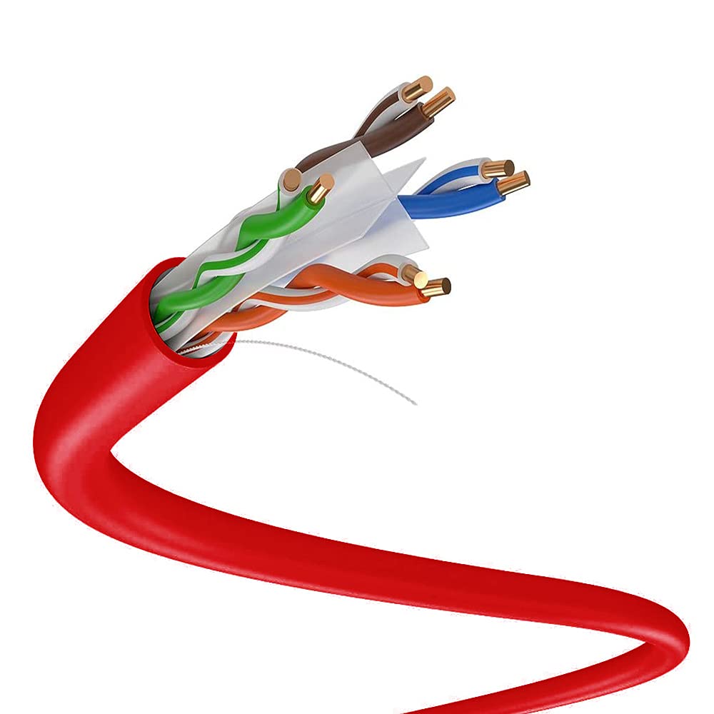 Dripstone Cat6 Ethernet Cable 1000Ft Bulk Network Lan Wire 23Awg Solid Utp 550Mhz High-Speed Internet Cable Gaming, Streaming, O