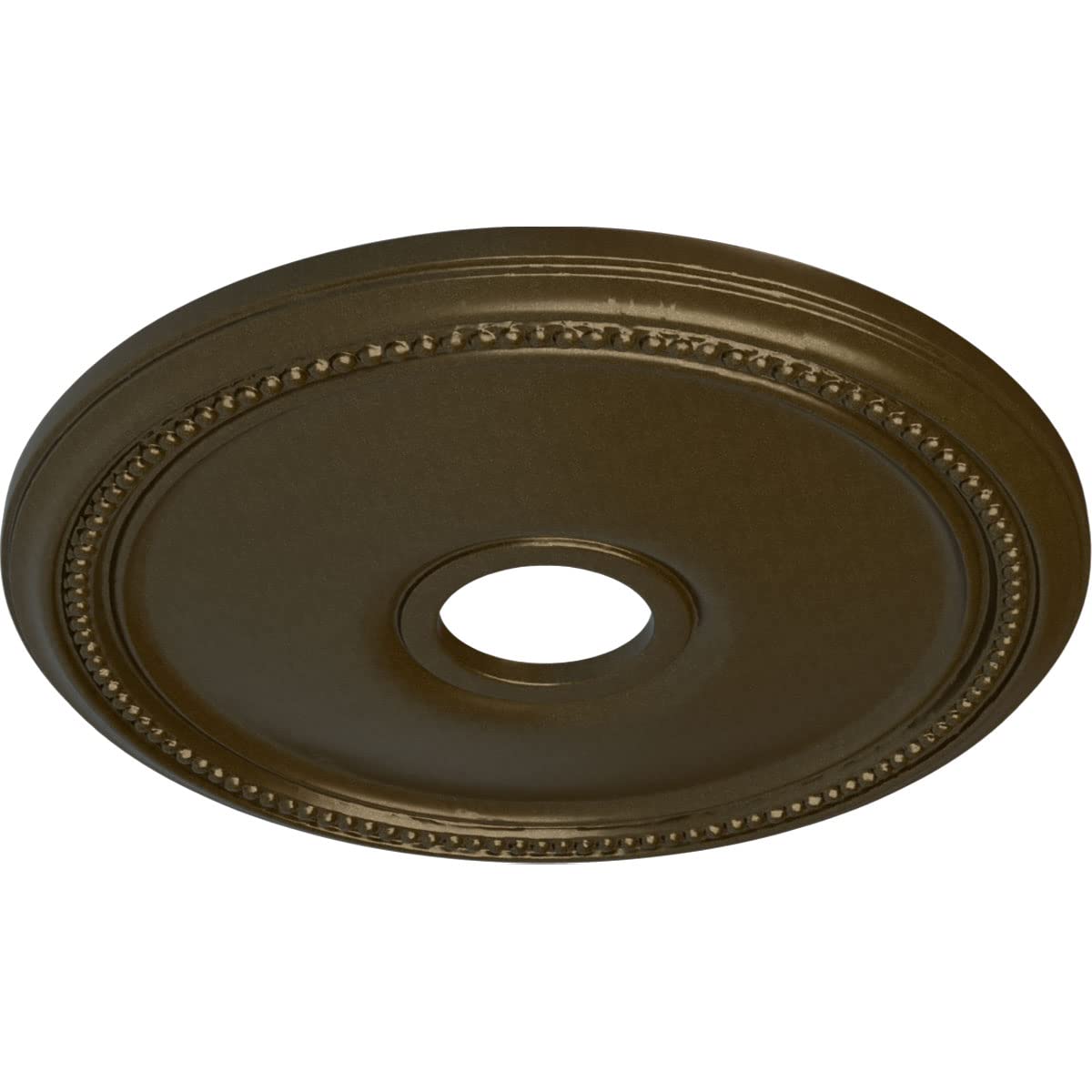 Ekena Millwork Cm18Dibrs Diane Ceiling Medallion, 18Od X 3 5/8Id X 1 1/8P (Fits Canopies Up To 5 3/8), Hand-Painted Brass