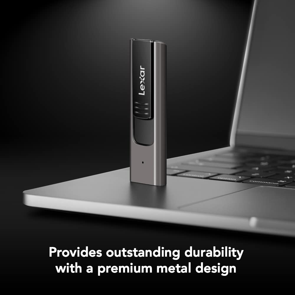 Lexar 256Gb Jumpdrive M900 Usb 3.2 Gen 1 Flash Drive For Storage Expansion And Backup, Up To 400Mb/S Read, Metal Design, Titaniu