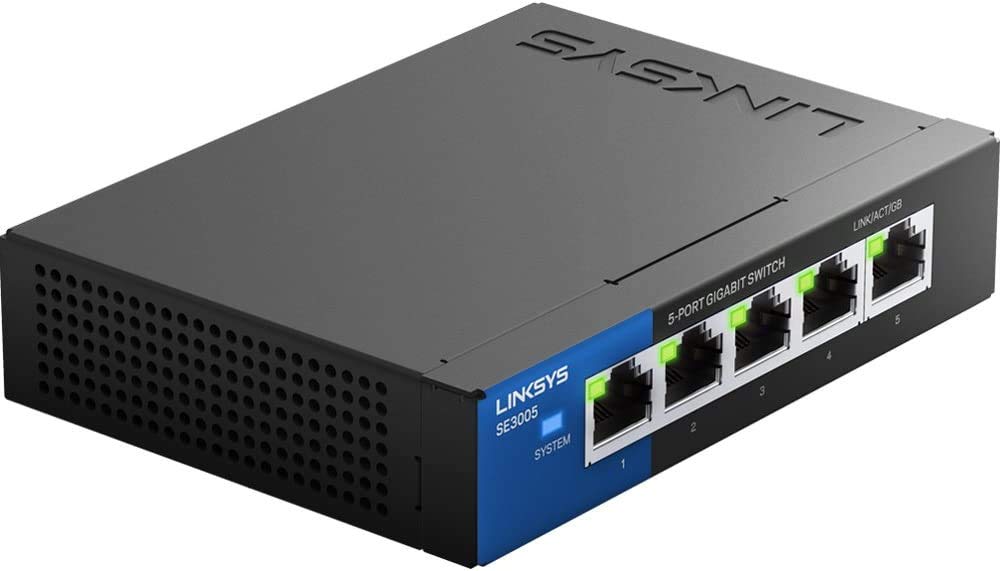 Linksys Se3005: 5-Port Gigabit Ethernet Unmanaged Switch, Computer Network, Auto-Sensing Ports Maximize Data Flow For Up To 1,00