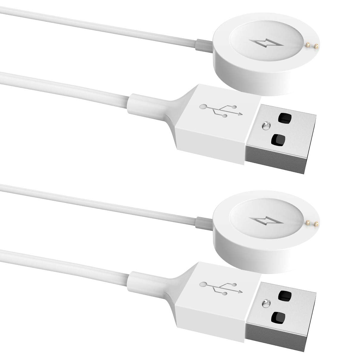 Ancable 2 Pack Usb Charger Cable Compatible With Fossil Gen 4/5, Michael Kors, Emporio Armani, Skagen, Kate Spade, Misfit, Diese