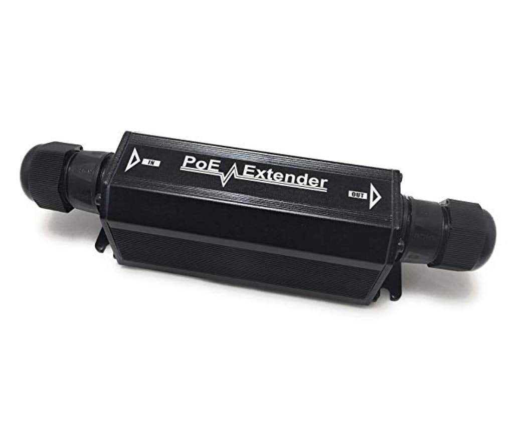 Poe Extender Gigabit Ethernet Waterproof Outdoor Poe Extender  Single Port Signal Extender Compatible Standard 802.3Af/At  1 Port Booster Bridge Repeater High Speed Broadband 100 Mbps -Like New