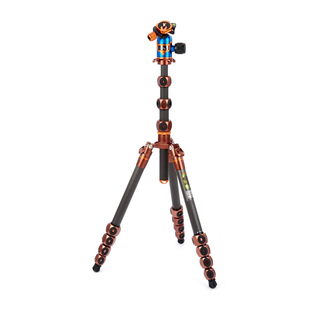 3 Legged Thing Legends Bucky Kit Carbon Fiber Tripod   Travel Friendly, Adjustable Camera Tripod With 3 Detachable Legs & Multiple Mounting Points   Earth Bronze (Buckykit)
