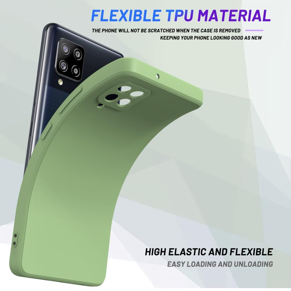 Wogroo For Samsung Galaxy A42 Case Green, Scratch Resistant With Soft Touch, Slim Thin Phone Cover For Samsung Galaxy A42