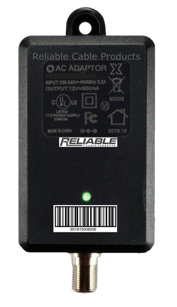 Reliable Cable Power Supply, High Efficiency Oem Replacement Wall Mount Coax Adapter For Catv Drop Amplifiers 12V 500Ma (0.5A) W