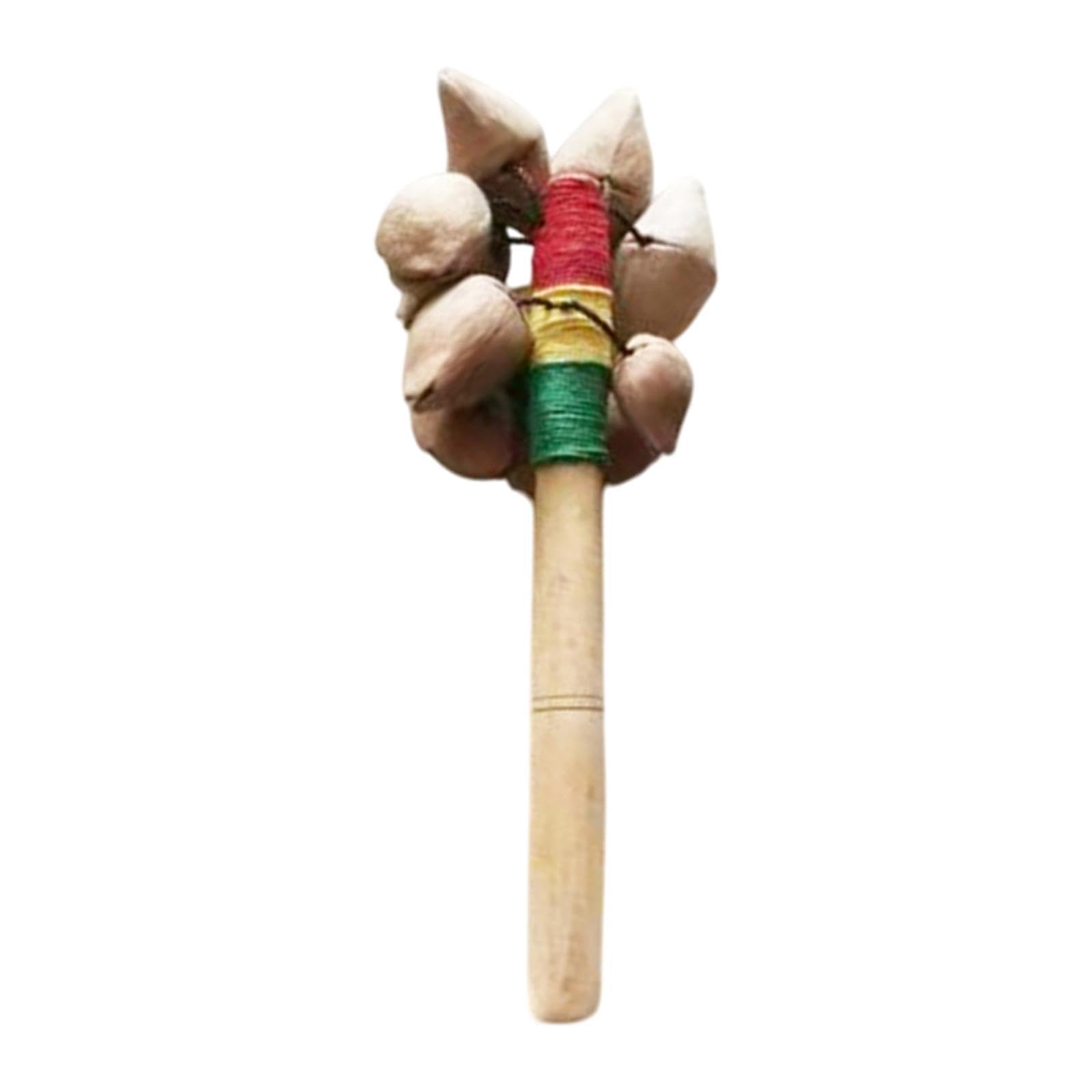 ECOMISTIQ Handheld Nut Shaker Handcrafted Bell for Home Concert Kids | Shakers & Small Percussion Hand
