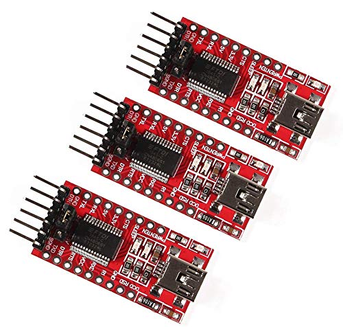 Atnsinc 3Pcs Ft232Rl Mini Usb To Ttl Ftdi Adapter Module, 3.3V 5.5V Ft232R Breakout Ft232Rl Usb To Serial Converter Adapter Board