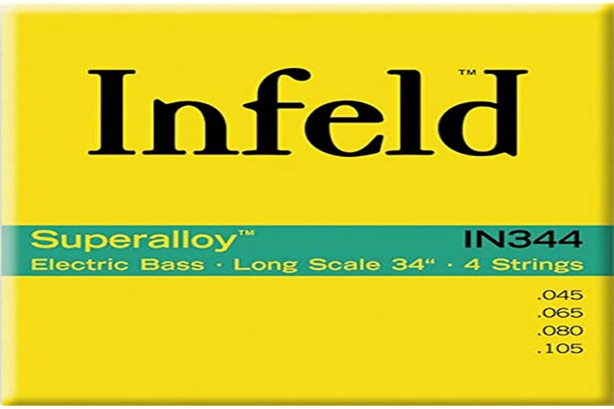 Thomastik Infeld In344 Bass Strings, 4 String Set, 34 Inch, In344, Super Alloy Round Wound