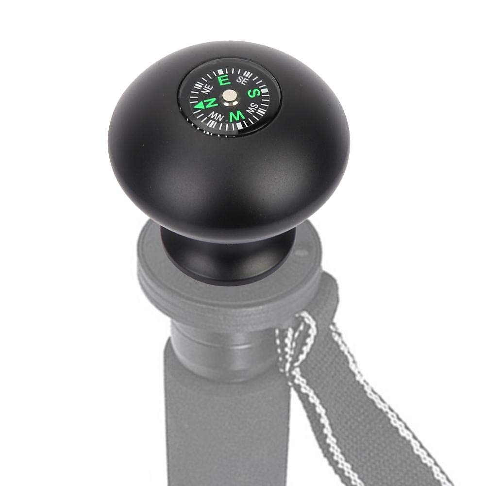 Trekking Poles Knob Handle Grip, Outdoor Universal Monopod Walking Stick Knob, Compass Monopod Tripod Head with 3/8 Screw Hole