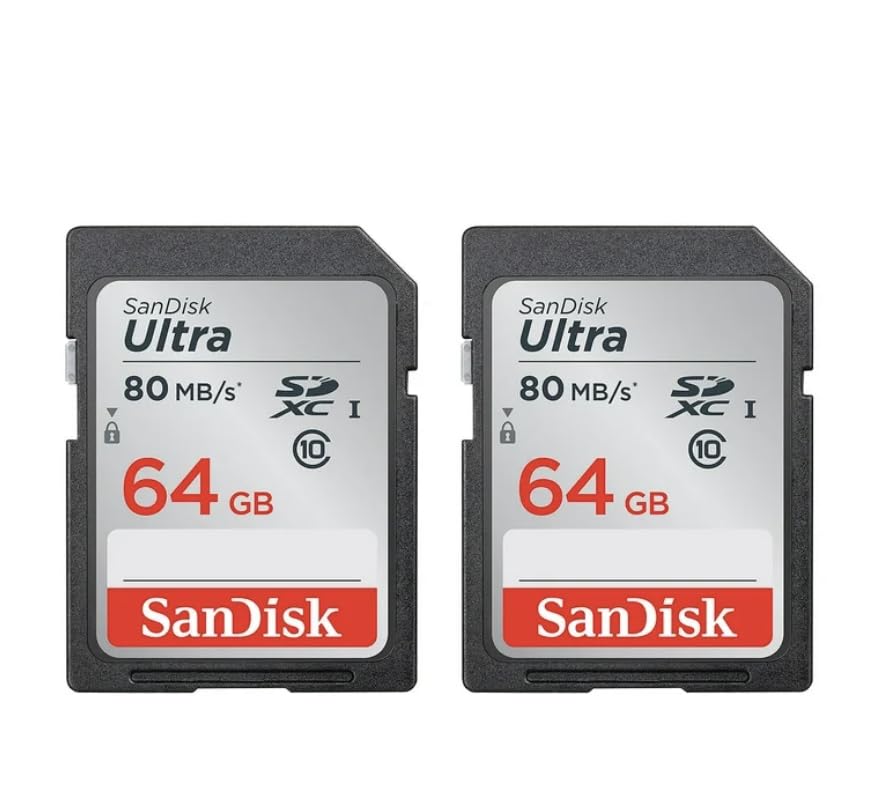 SanDisk Ultra 64GB 2-pack SDXC UHS-I Class 10 Memory Card