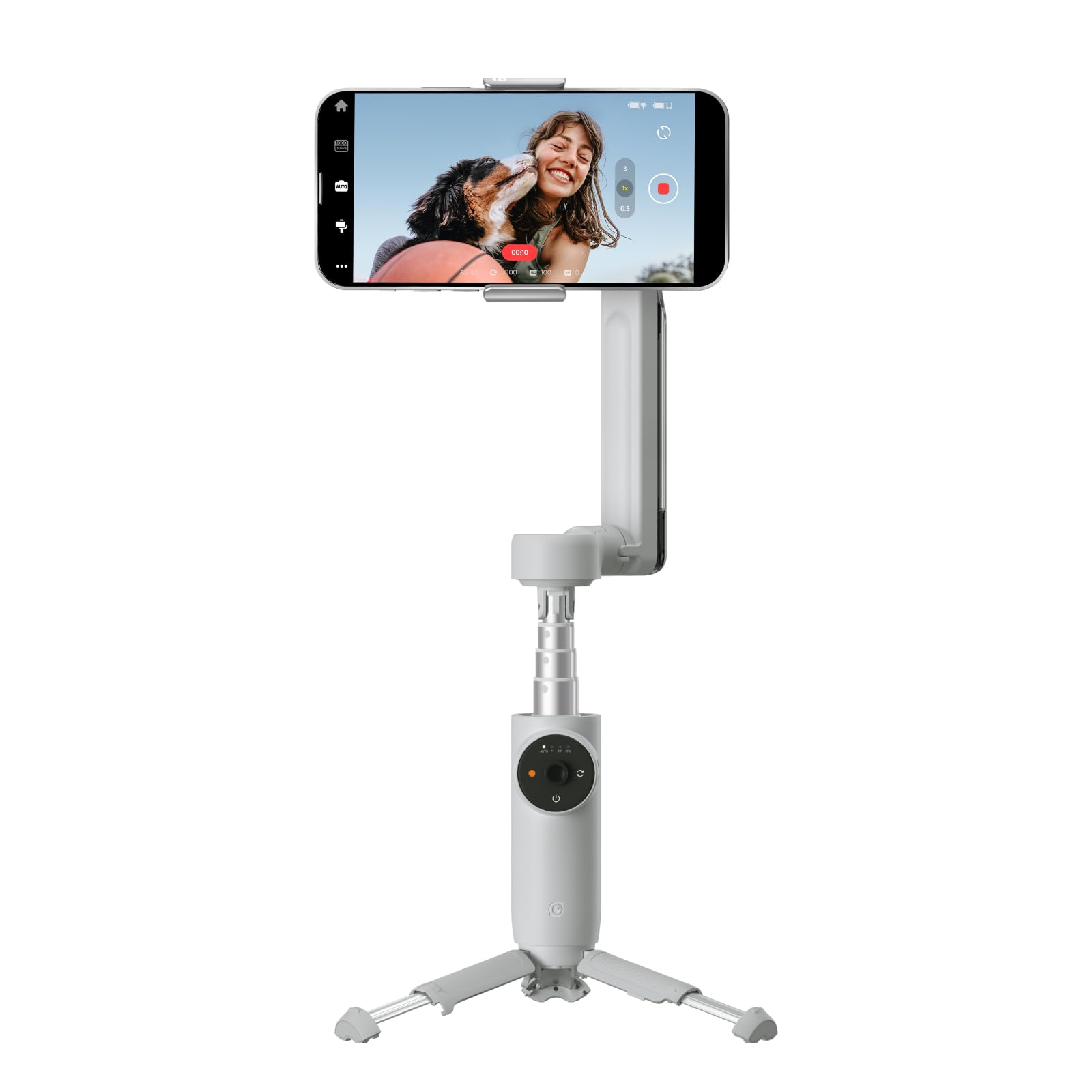 Insta360 Flow Gimbal Stabilizer For Smartphone, Ai Powered Gimbal, 3 Axis Stabilization, Built In Tripod, Portable & Foldable, A