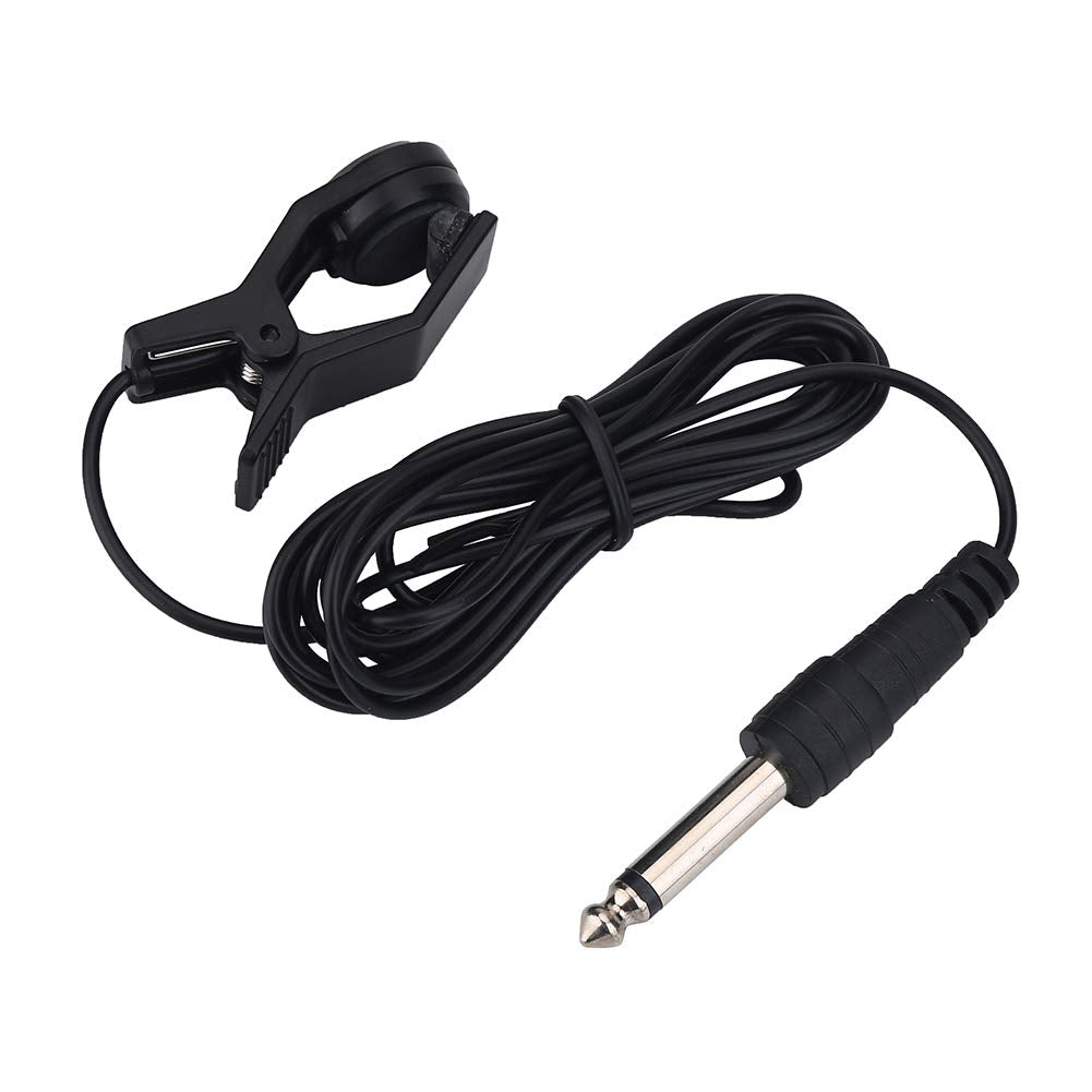 Clip On Pickup, Portable Pickup Contact Microphone Vocal Pick Up Audio Transducer For Tuner Music Instruments