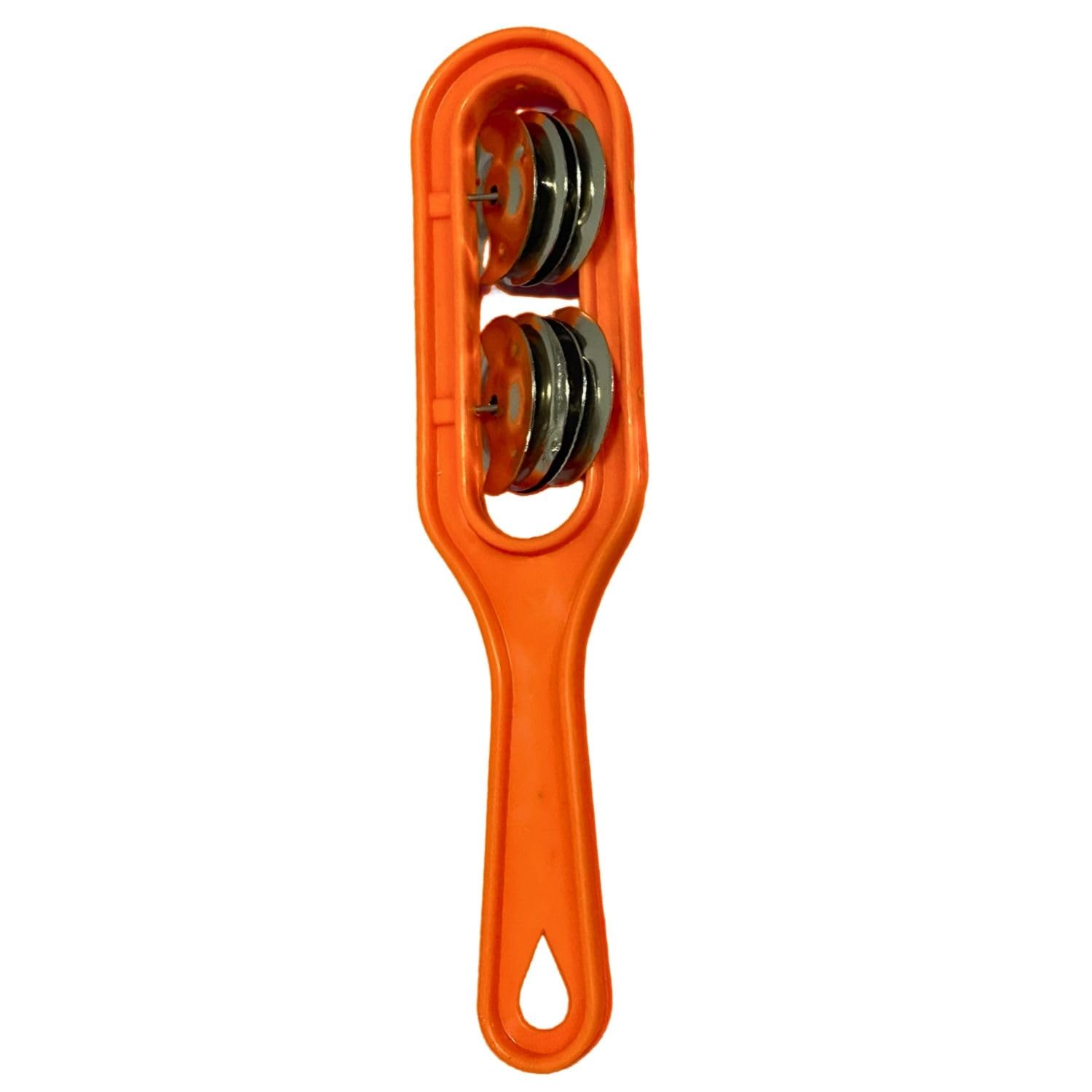 Bhargavas Orange Hand Taal Kartal for Bhajan & Kirtan  Traditional Devotional Percussion Instrument for Adults, Made in India