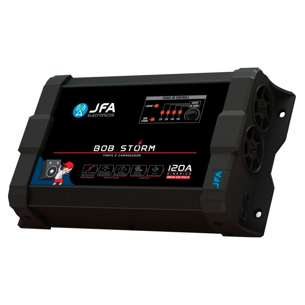 Bob Storm 120A JFA Bivolt Battery Charger Automotive & Residential Power Supply Battery Operated/Battery