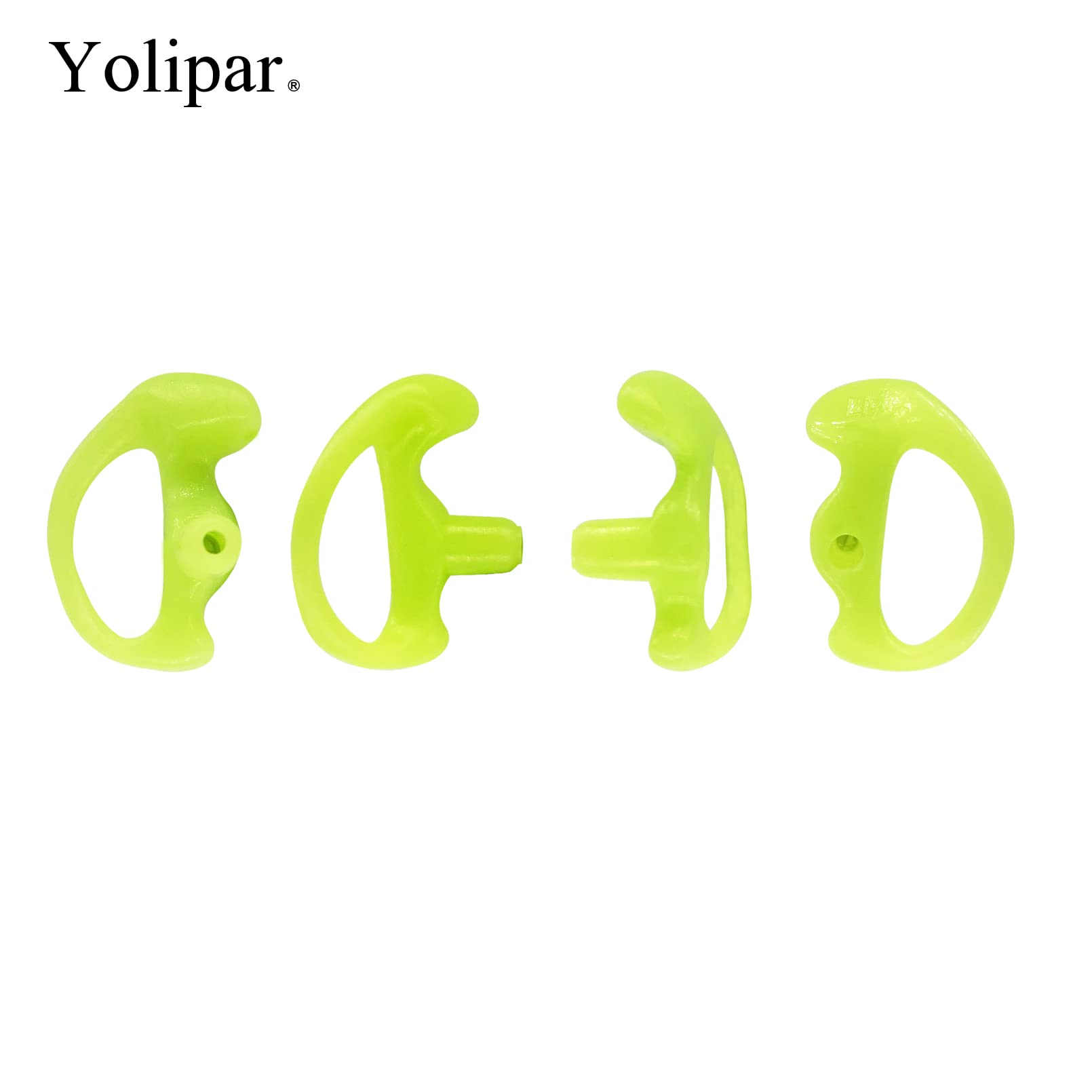 Yolipar Replacement Soft Silicone Eardud Earmold For Walkie Talkie Audio Kit Air Acoustic Tube Earpiece Headset (Green, Medium(2