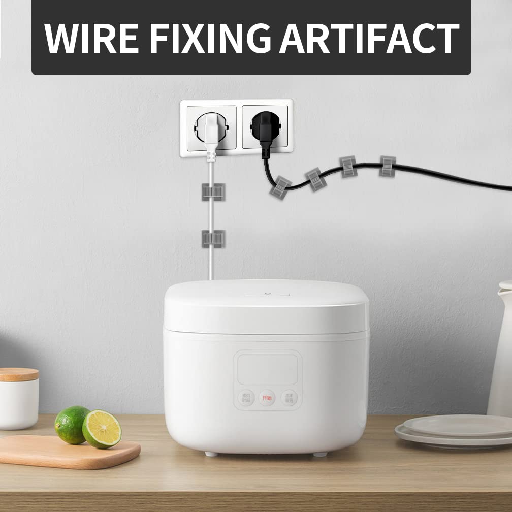 30 Pack Viaky Wire Holder For 0.4 Inch(Max) Cable   Cable Management Organizer Cable Clips Strong Adhesive Cord Hooks   Home, Of