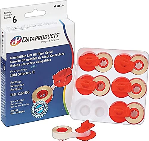 Dataproducts R51816 Compatible Low Tack Lift Off Tape, Clear, 6/Box