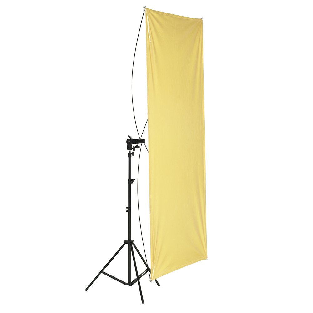 Neewer 35'' X 70''/ 90 X 180Cm Photo Studio Gold/Silver & Black/White Flat Panel Light Reflector With 360 Degree Rotating Holdin