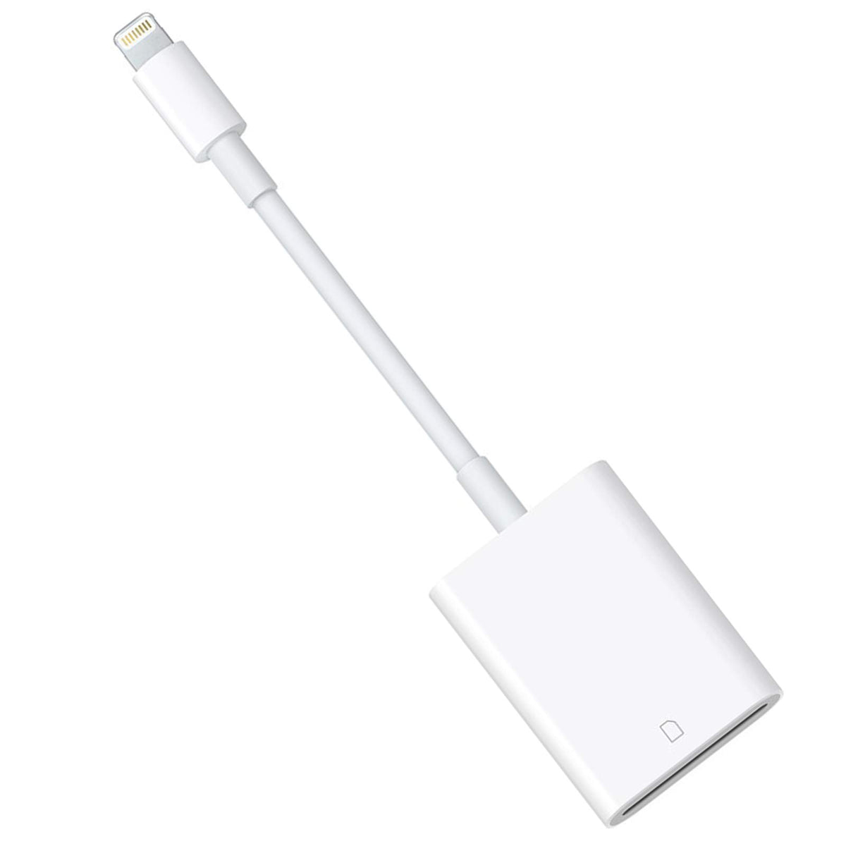 Lightning To Sd Card Camera Reader Digital Camera Sd Card Reader For Select Iphone, Ipad And Ipod Models (Support Ios 13 And Before), Trail Game Camera Viewer, No App Required (White)
