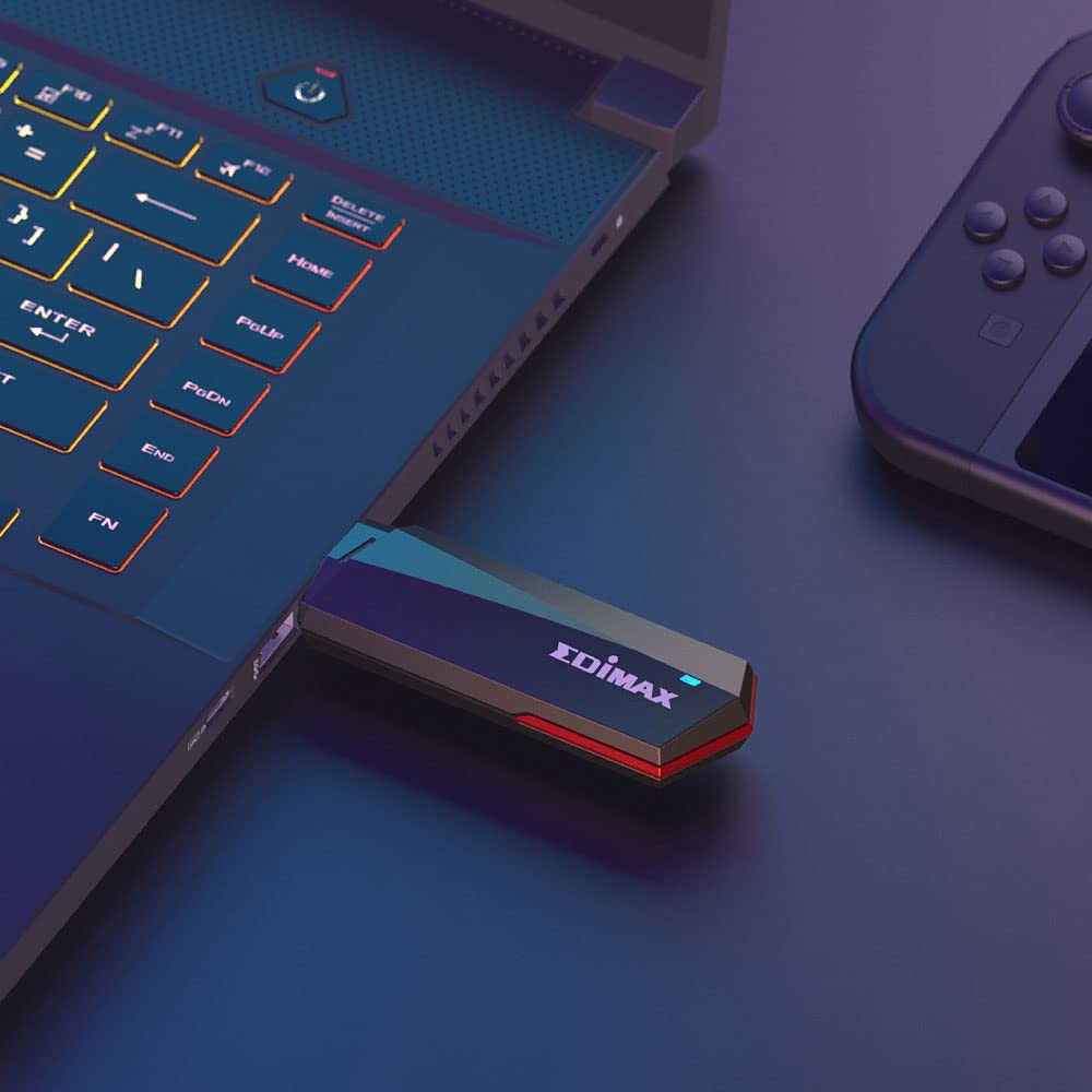 Edimax Wi Fi 6 Ax1800 Usb 3.0 Adapter | Dual Band, 1201Mbps (5Ghz), 573Mbps (2.4Ghz) | Mu Mimo + Ofdma For Lower Latency And Mul