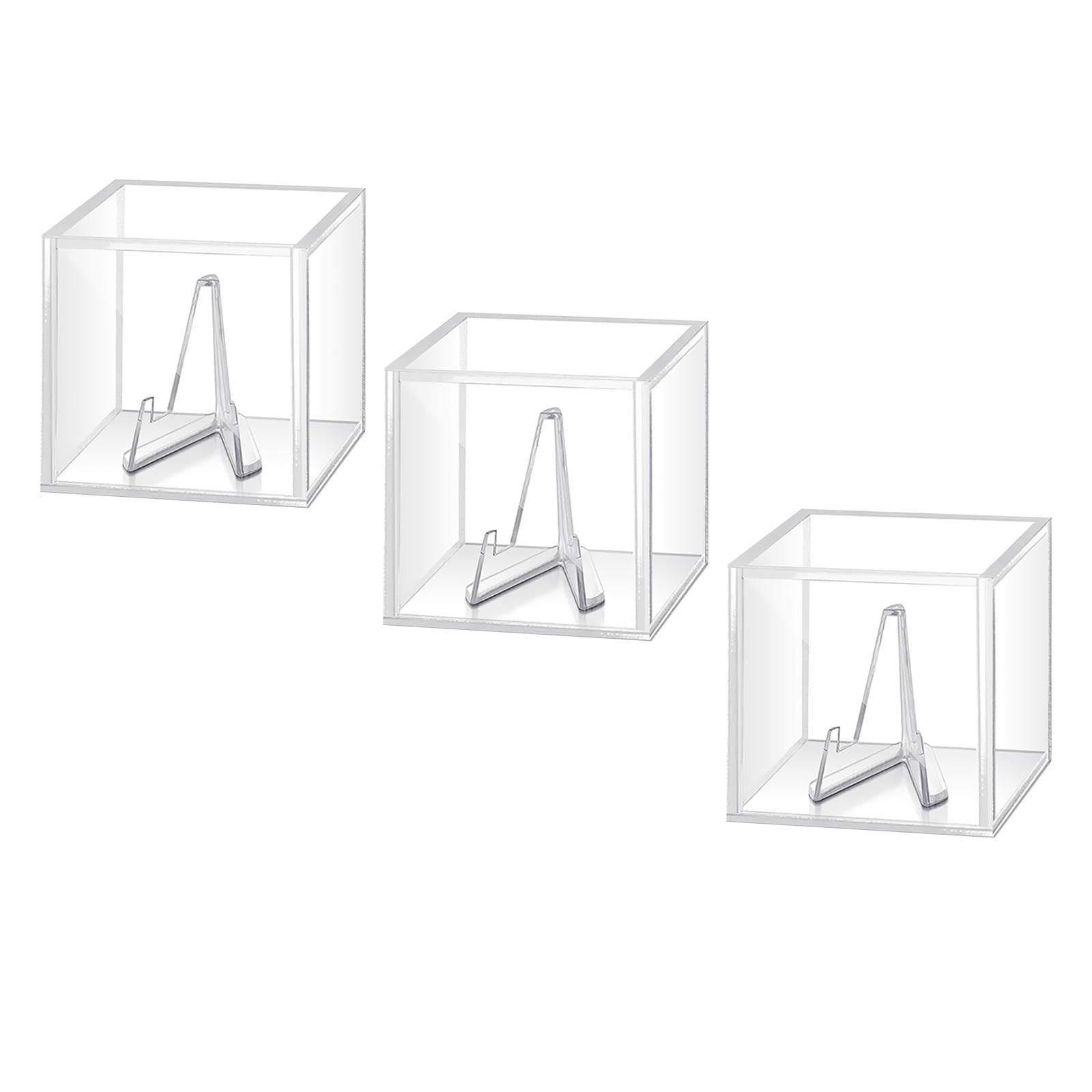 Merishopp 3Pcs Guitar Pick Display Box With Stand Guitar Pick Box For Musician Players