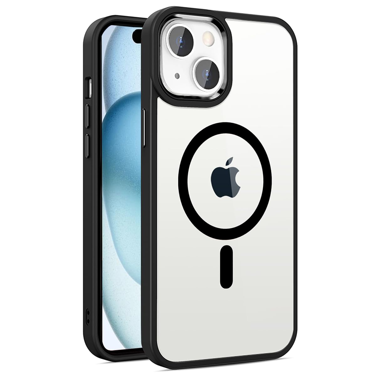 Pinlisheng Magnetic For Iphone 15 Case,Compatible With Magsafe, Military Grade Drop Tested, Shockproof Clear Hard Back Slim Case