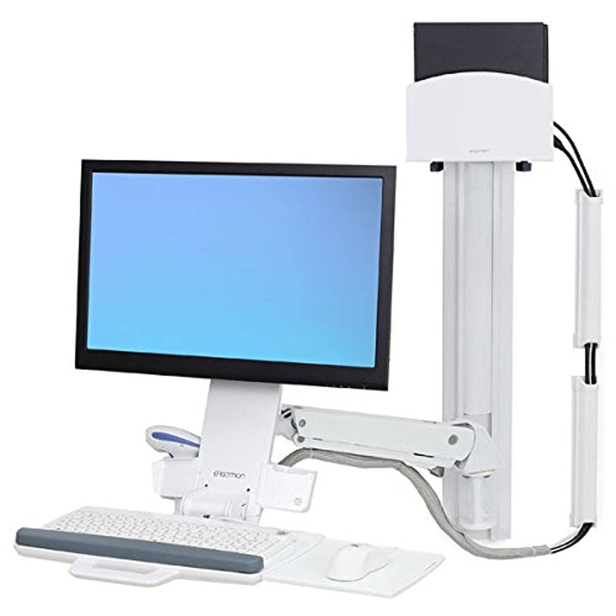 Ergotron 45 273 216 Bright White Sv Combo Arm No Ws