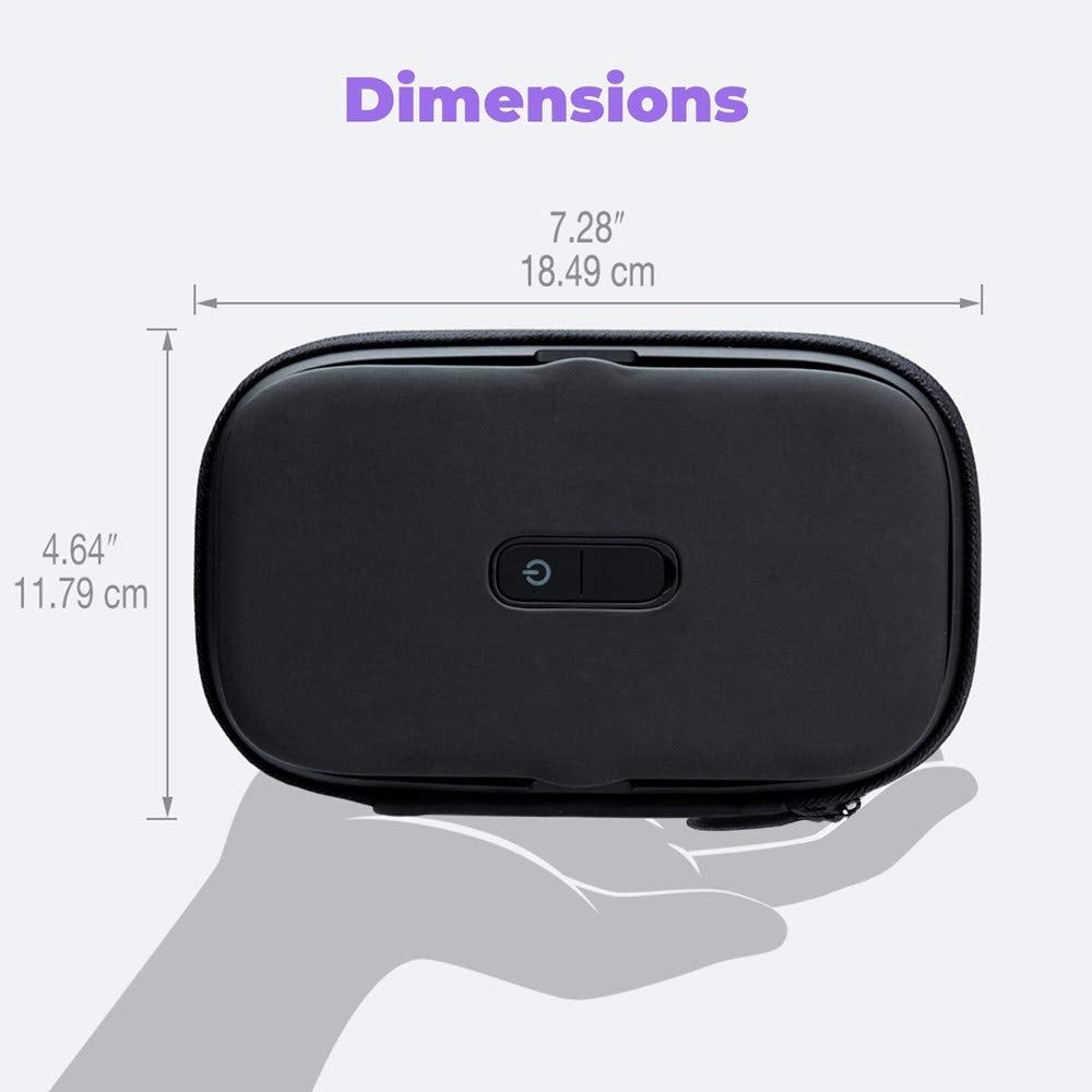 Homedics Uv Clean Portable Sanitizer - Rechargeable Uv Light Sanitizer And Sterilizer Box - Kills 99.9% Of Airborne Contaminates