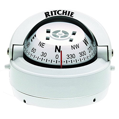 Ritchie S 53W Explorer Compass   Surface Mount   White