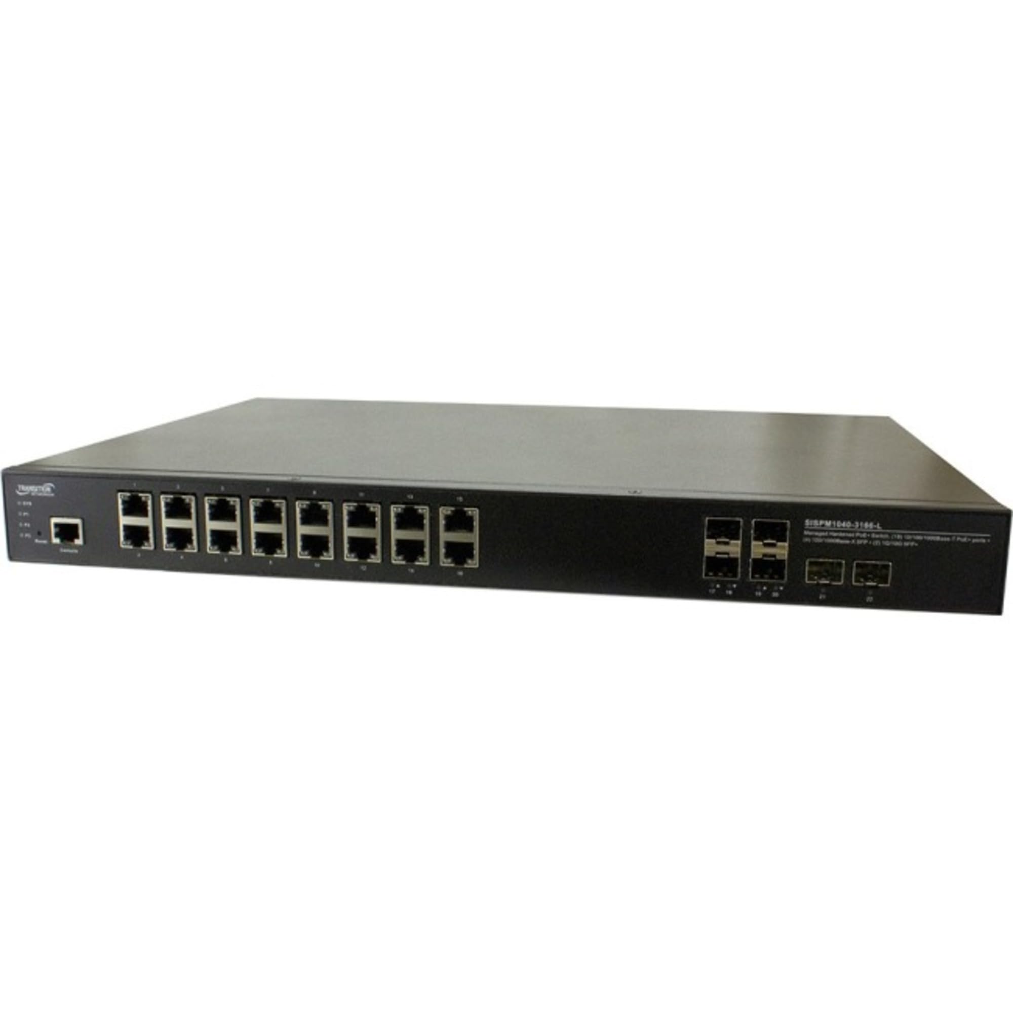 Transition Networks SISPM1040-3166-L Mgdhrdpoe+swt[16]10/100/1000b-tperp Poe+(4)100/1000 Sfp (2)1g/10g Sfp+