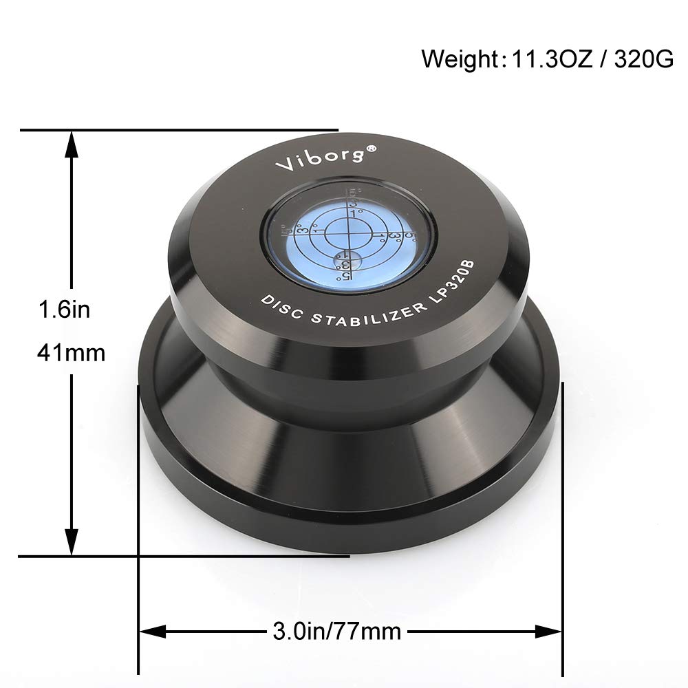 Viborg Lp320B Record Weight Turntable Disc Stabilizer 77X41Mm Aluminum Hifi Vinyl Clamp 11.3Oz Lp Phono Record Puck Turntable Le