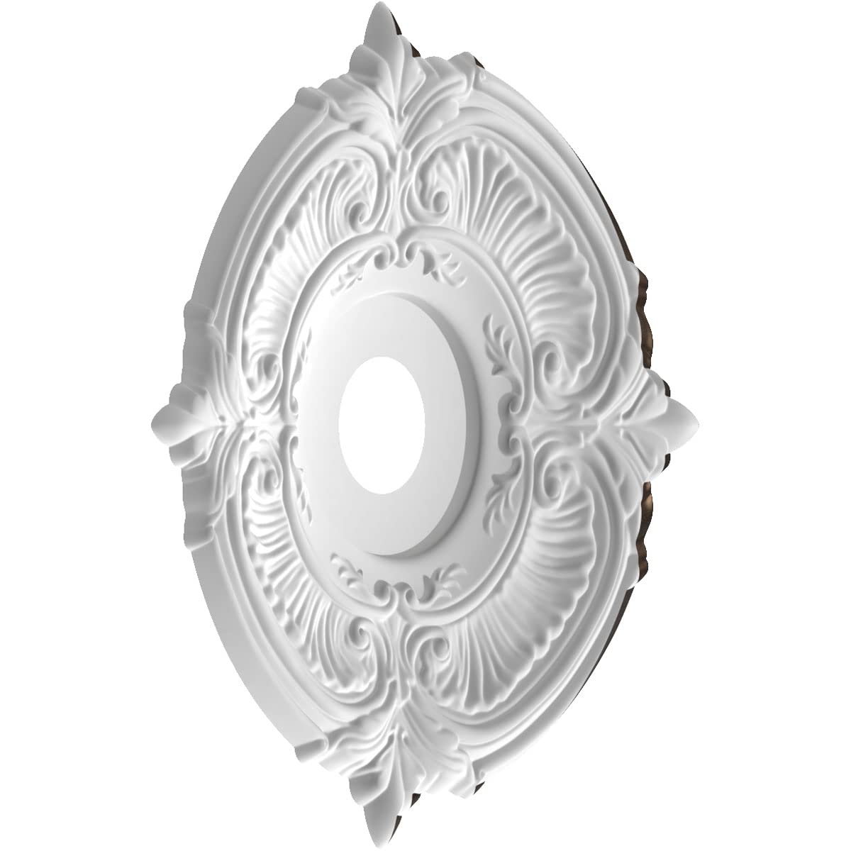 Ekena Millwork Cmp19Atcab Attica Thermoformed Pvc Ceiling Medallion (Fits Canopies Up To 6 3/4''), 19''Od X 3 1/2''Id X 1''P, Me