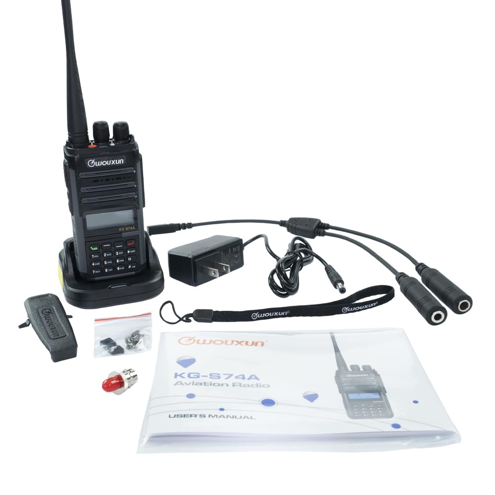 Wouxun Kg S74A Compact Waterproof Vhf Aviation Radio With Usb C Charging