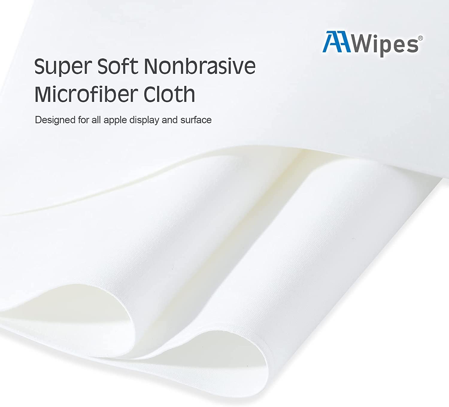 Aawipes Polishing Cloths 3 Packs (6.3' X 6.3', White, Thick, Superfine) Compatible With Apple Iphone, Ipad, Macbook, Iwatch, Soft & Nonabrasive Double Layer Microfiber Cleaning Cloths (X3601)