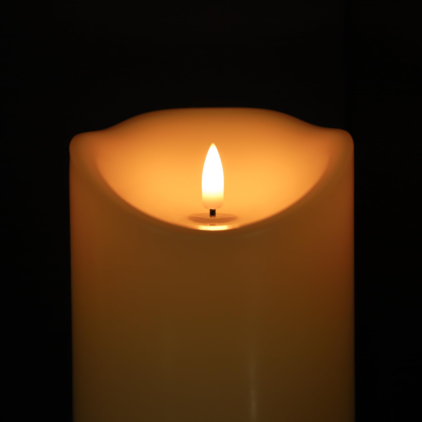 Hjandhj Outdoor Candles With Timer, Waterproof, Large Flickering Flameless Candles With Remote, 4'' X 12'', Battery Operated, Lo