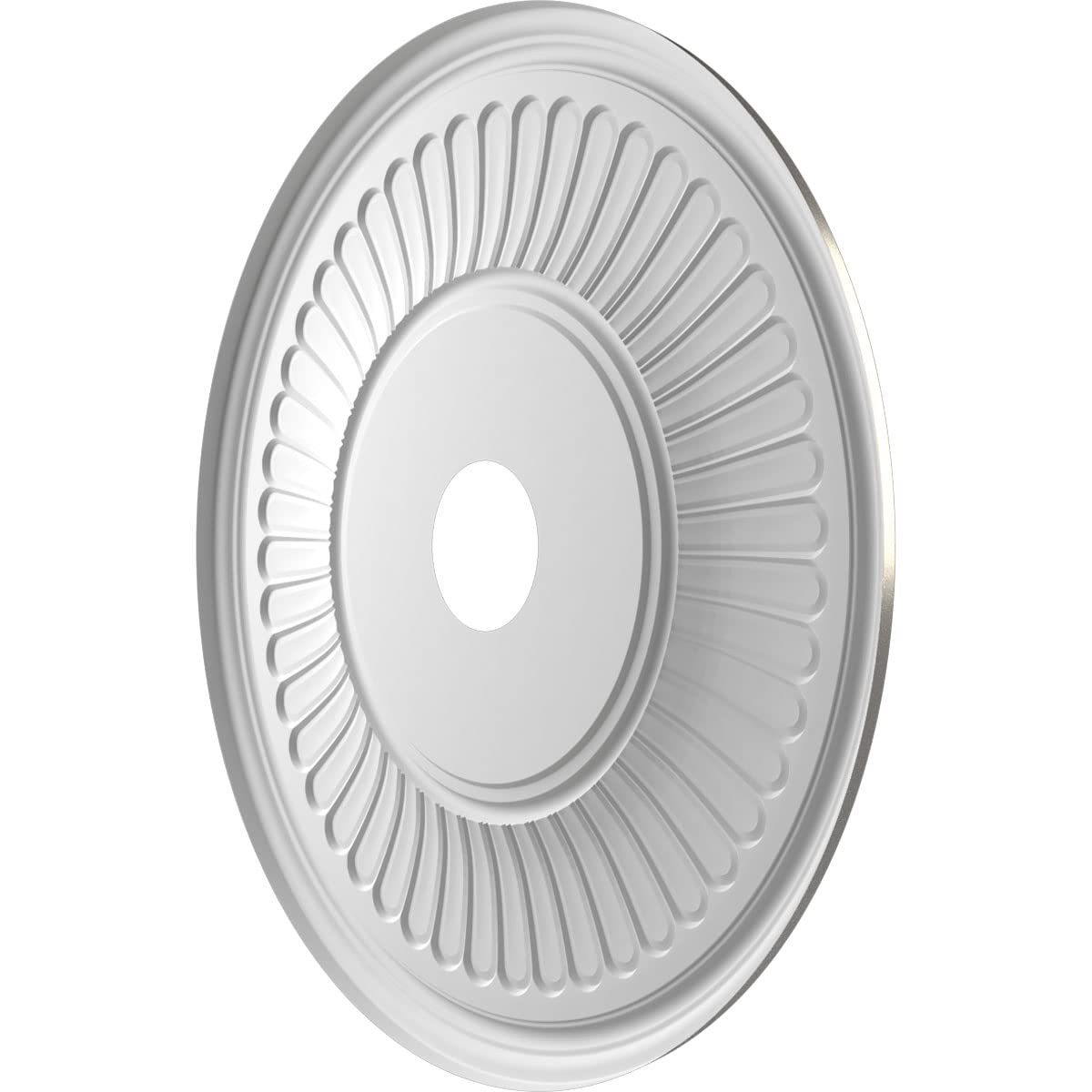 Ekena Millwork 22Od X 3 1/2Id X 1P Berkshire Thermoformed Pvc Ceiling Medallion (Fits Canopies Up To 10 1/8), Aged Dark Steel