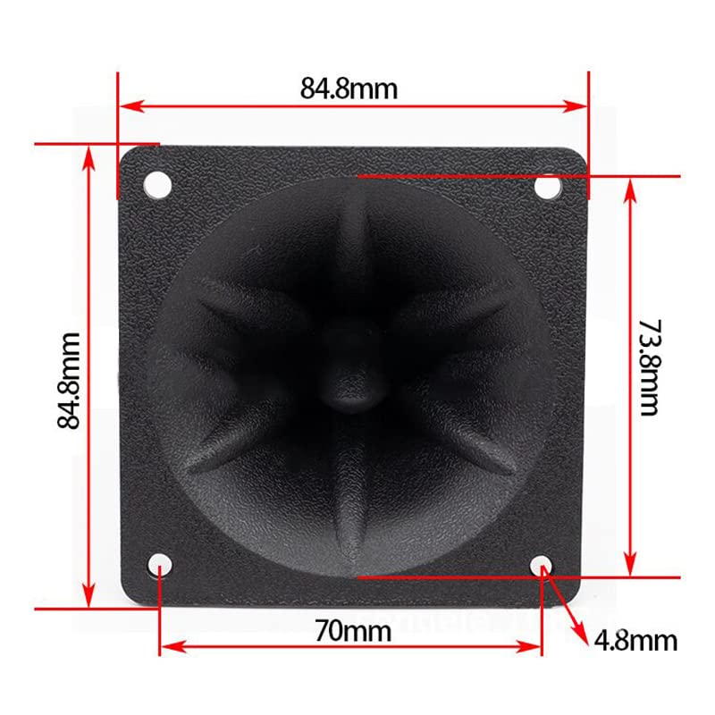 Ccecce 2 Pack Component Square Tweeter 3.25'' X 3.25'' Piezo Horn Element Replacement Dj Speaker Loudspeaker Buzzer Treble With