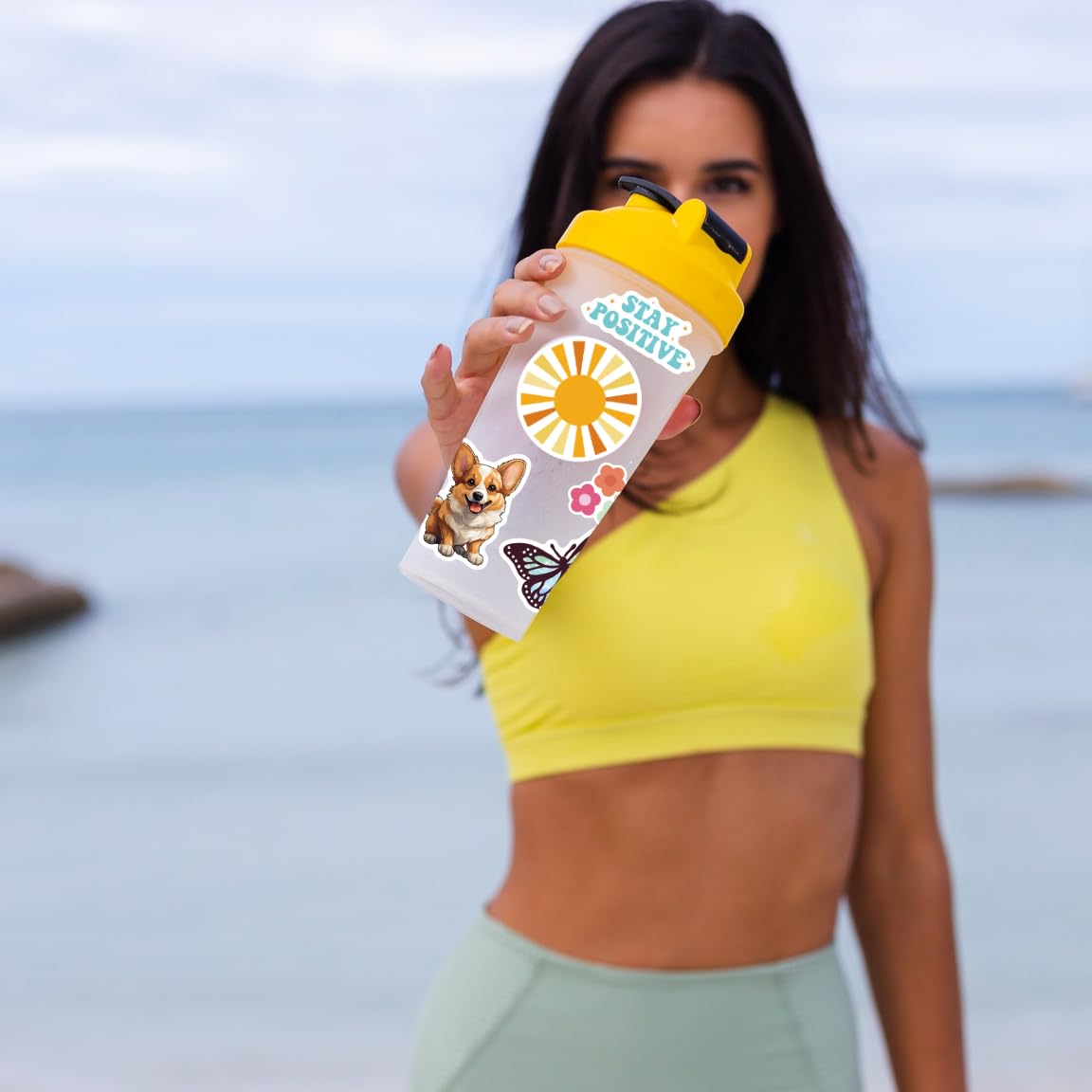 300 Pcs Preppy Stickers, Summer Stickers For Water Bottles Girls, Laptop Accessory Waterproof, Cute Decals For Phone Waterbottle