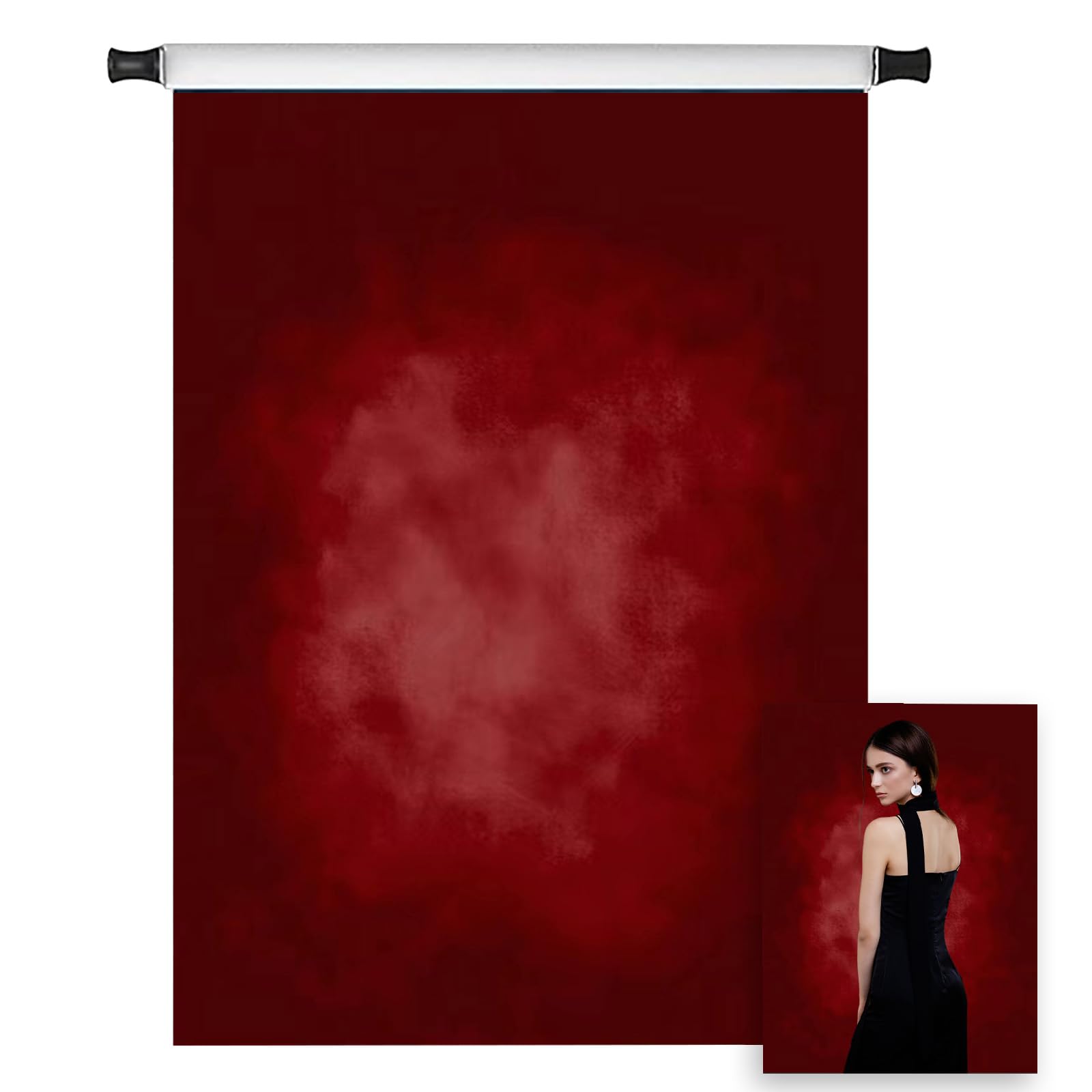 Kate Red Photography Backdrops Abstract Photo Backdrop Poratrait Background For Photoshoot, 5X7Ft