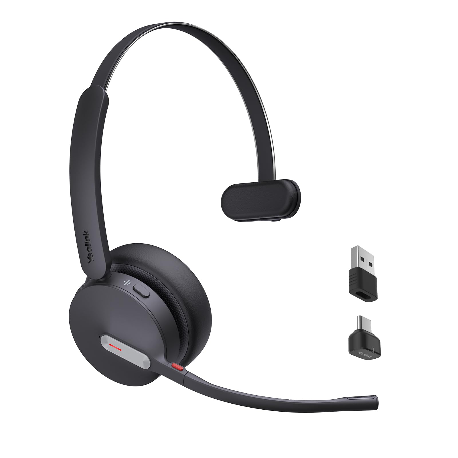 Yealink BH70 Mono UC Wireless Bluetooth Headset with Microphone for Work, up to 35h Talking Battery Life, 3Mic Noise Cancellati