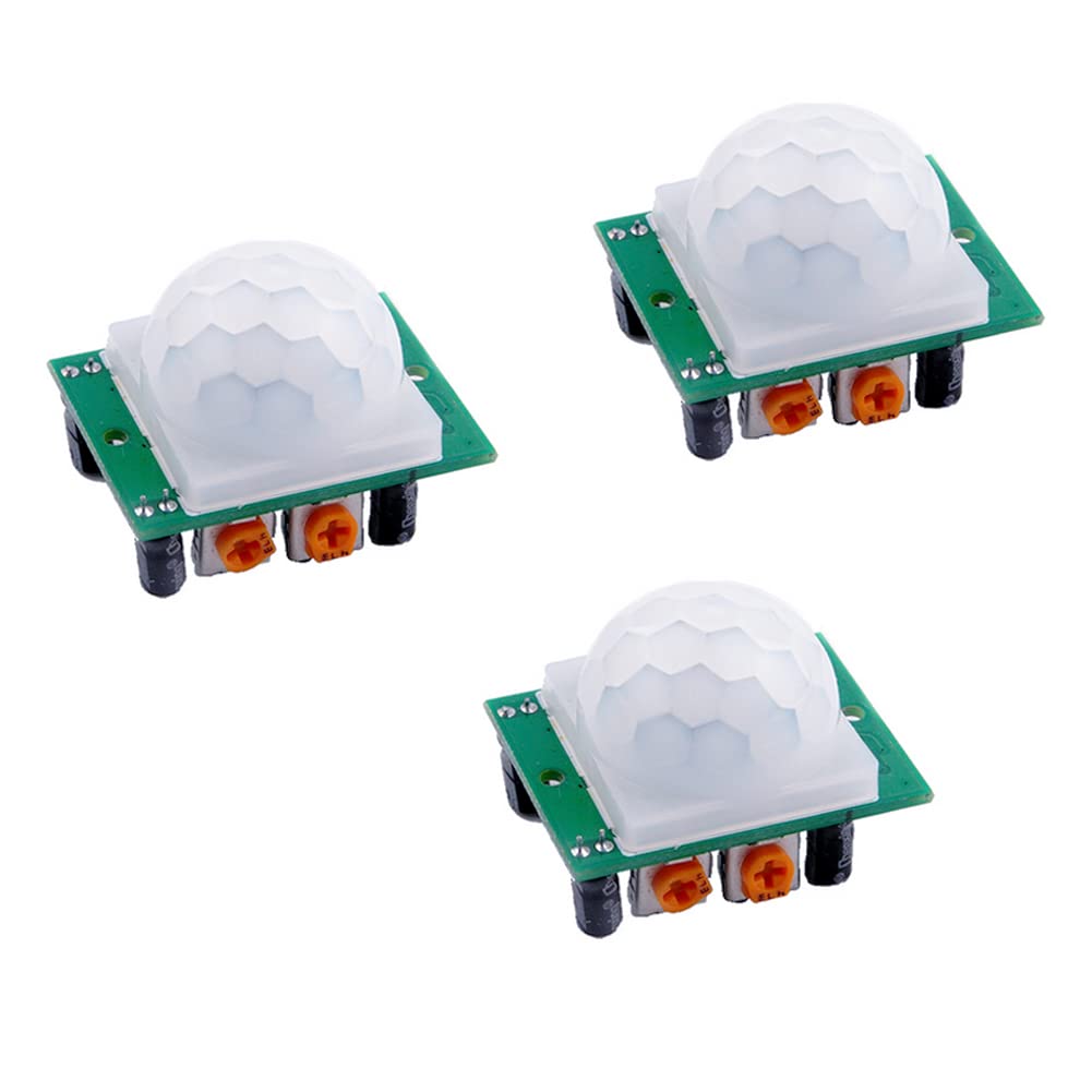 Stemedu 3Pcs Hc Sr501 Pir Motion Sensors Advanced Infrared Motion Activated Detectors For Indoor Security Systems, Lighting Automation, Smart Home Applications, And Energy Saving Solutions