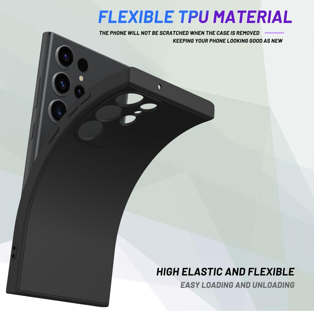 Wogroo For Samsung Galaxy S22 Ultra Case Black, Scratch Resistant With Soft Touch, Slim Thin Phone Cover For Samsung Galaxy S22